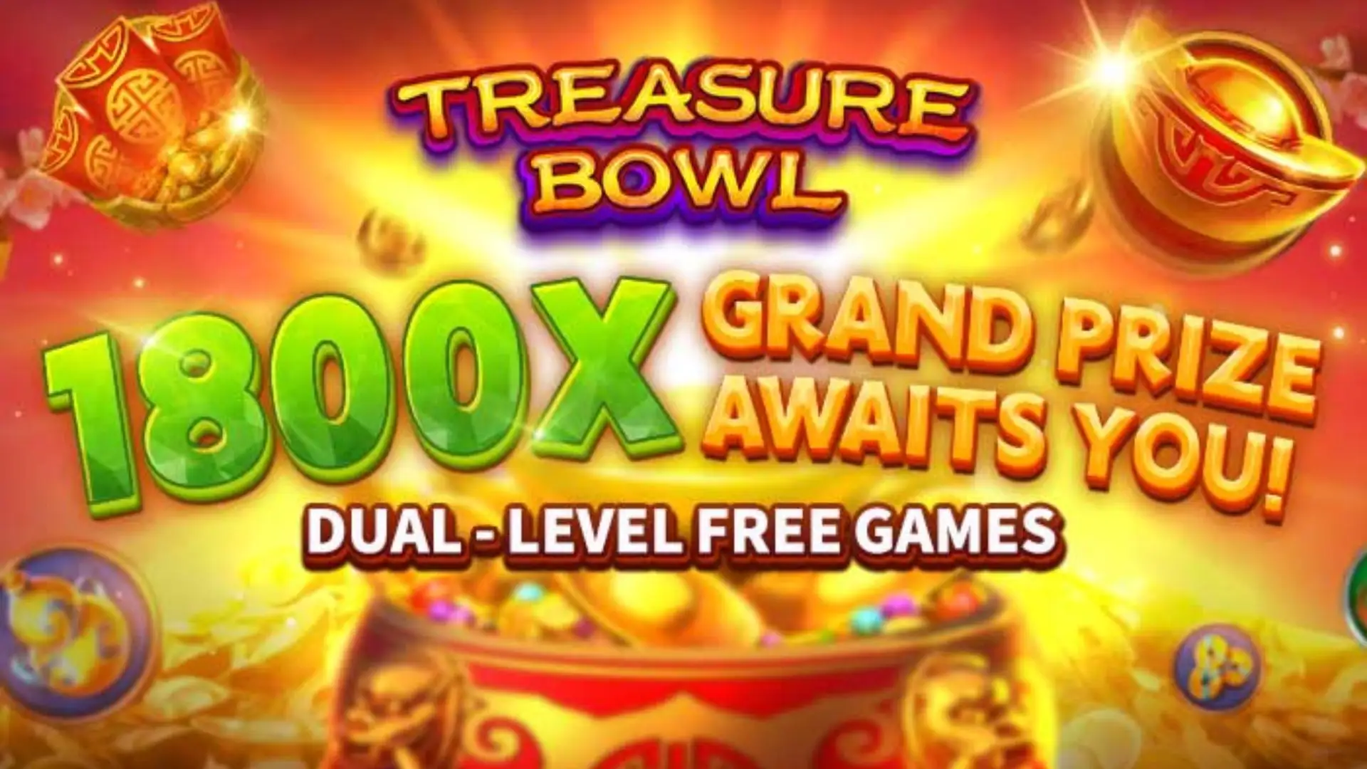 Multiplicadores Treasure Bowl ngr88 - 7777x Máximo com Tigela Dourada